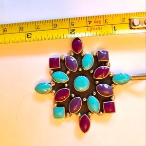 Vintage Boho Mixed Stone Pendant